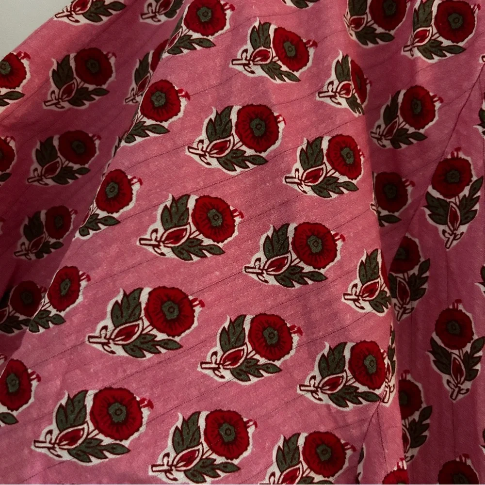 SAYLOR Greyson Pink Floral Puff Sleeve Tiered Mini Dress - Picture 11 of 13